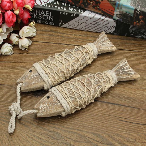 drewniane ryby dekoracyjne